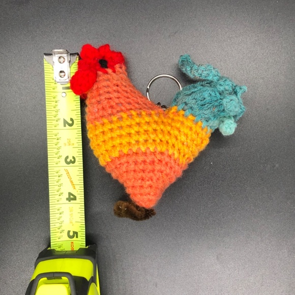 Handmade Crochet Rooster Keychain, Charm, Bag Accessories, Desk Pets 🐓 - Picture 10 of 14